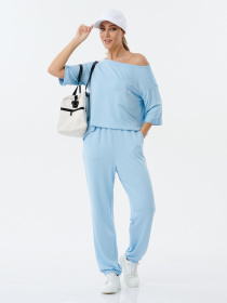 Костюм женский трикотажный голубой