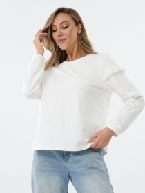 Свитшот с рюшей молочный 